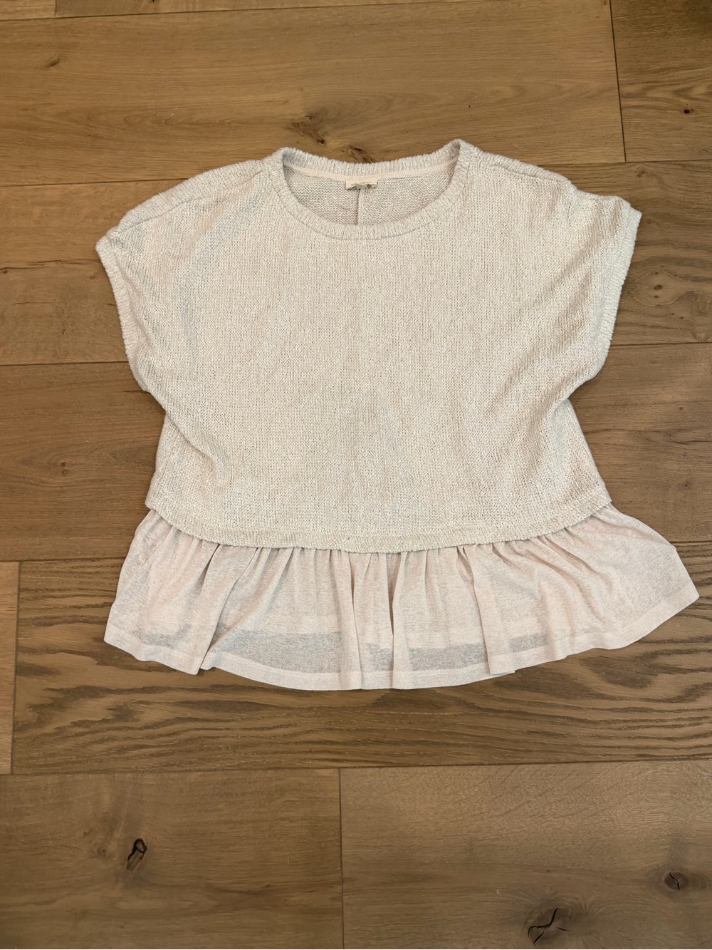 Pilcro Flowy Beige Knit Top